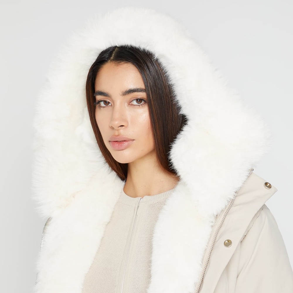Faux Fur Longline Coat - Picture 4 of 5